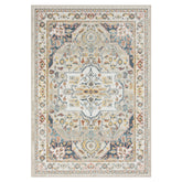 8' Ivory Abstract Runner Rug